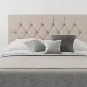 Olivier Upholstered Headboard, Saxon Twill, Natural - Headboard 60cm Size Single (90x190)