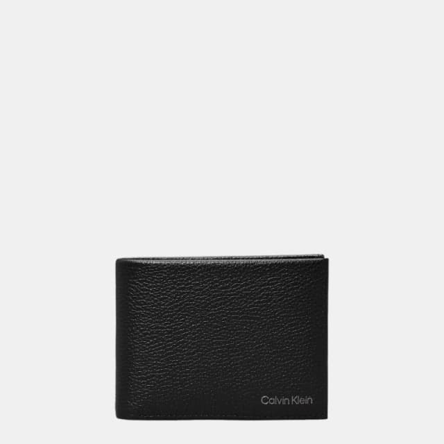 Calvin Klein Mens Warmth Leather Billfold Wallet CK Black male One Size