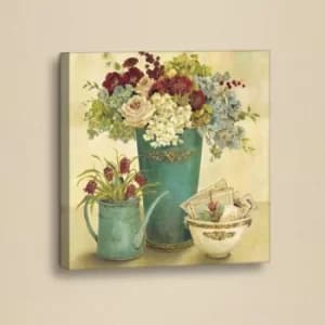 TEK243 Blue Cream Green Decorative PU Leather Painting