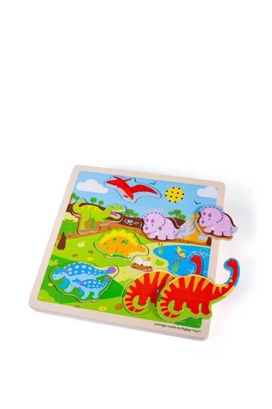 Bigjigs Toys Wooden Dinosaur Sound Puzzle Multi unisex
