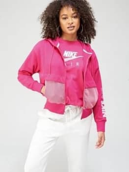 Nike NSW Air Full Zip Hoodie - Pink Size M Women