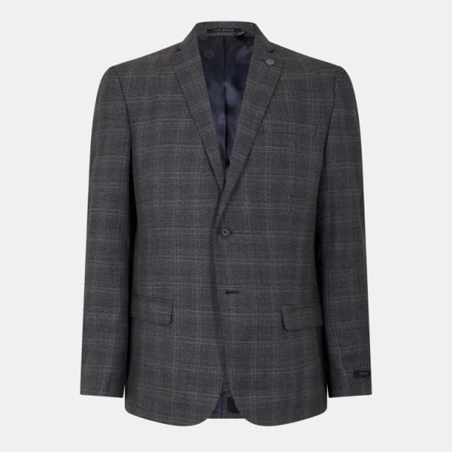 Ted Baker Mens Heritage Check Suit Jacket Grey male 36 (46)