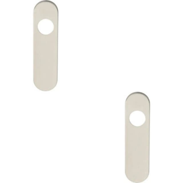 Loops 2x PAIR Radius Lock Latch Plate Cover 170 x 45 x 8mm Satin Stainless Steel Metallics unisex