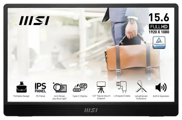 MSI Pro MP161 E2 15.6" 60Hz FHD Portable Monitor
