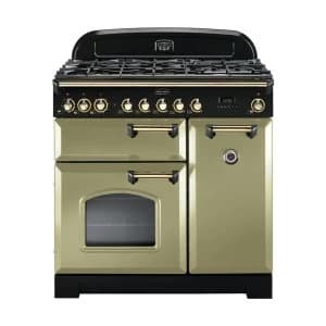 Rangemaster 114630 CDL90DFFOG-B Classic Deluxe 90cm Dual Fuel Range Cooker Olive Green