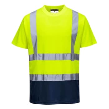 Portwest S378 Hi Vis Tone T-Shirt Yellow / Navy 5XL