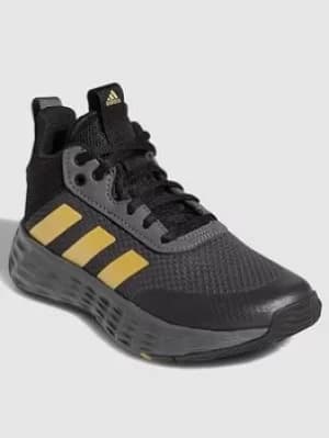 Adidas Kids Ownthegame 2.0, Grey/Gold, Size 10