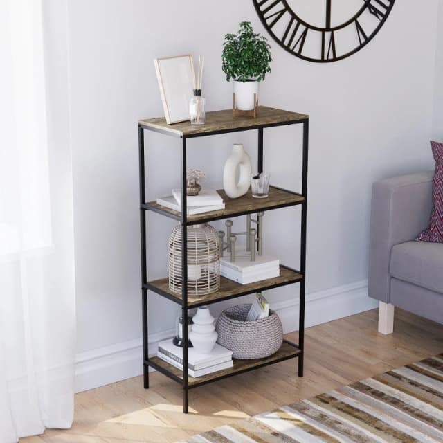 Lassic Vida Designs Brooklyn 4 Tier Bookcase Dark Wood unisex 4 Tier