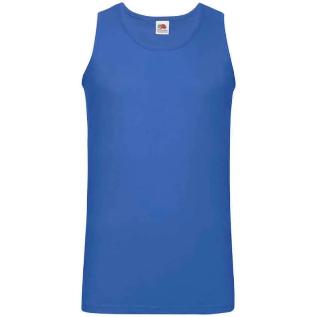 Fruit Of The Loom Fruit of the Loom Men Athletic Vest Top in Blue Size: Small Blue S Male 5063470786664