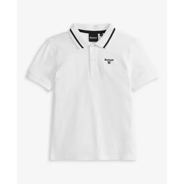 Barbour Boys' Oakside Polo Shirt - White 9-10Y/L