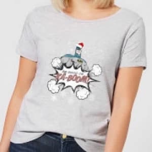 DC Batman Be Good Womens Christmas T-Shirt - Grey - 3XL