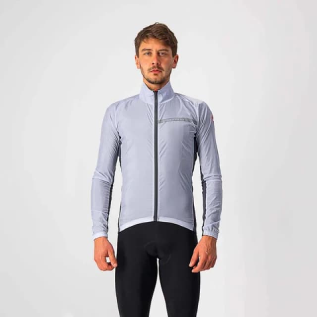 Castelli Squadra Stretch Windproof Jacket XS Silver Grey/Dark Grey - Cycles UK