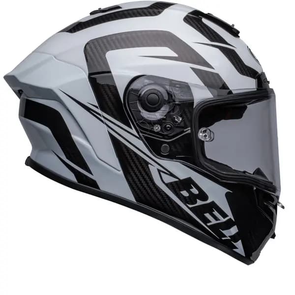 Bell Race Star DLX Flex Labyrinth Design Gloss White Black Full Face Helmet Size M