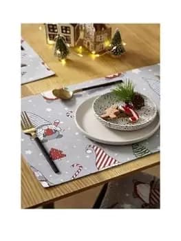 Catherine Lansfield Christmas Gnomes Set Of 2 Placemats