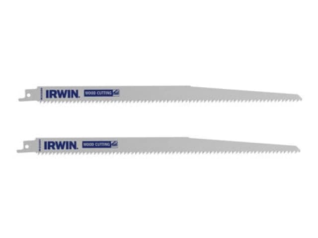 Irwin IW1016304 Sabre Saw Blade Coarse Wood Cutting 305mm Pack of 2 IW1016304