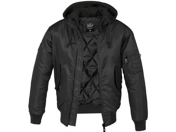 Brandit MA1 Sweathood Bomber Jacket Black 3XL Men