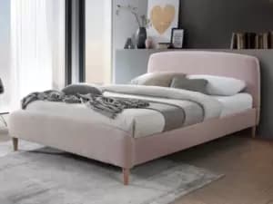 Birlea Otley 5ft King Size Pink Upholstered Boucle Fabric Bed Frame
