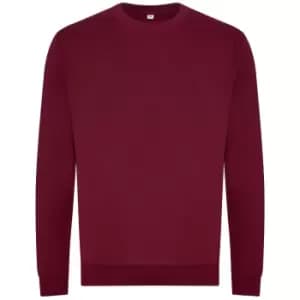 Awdis Mens Organic Sweatshirt (M) (Burgundy)