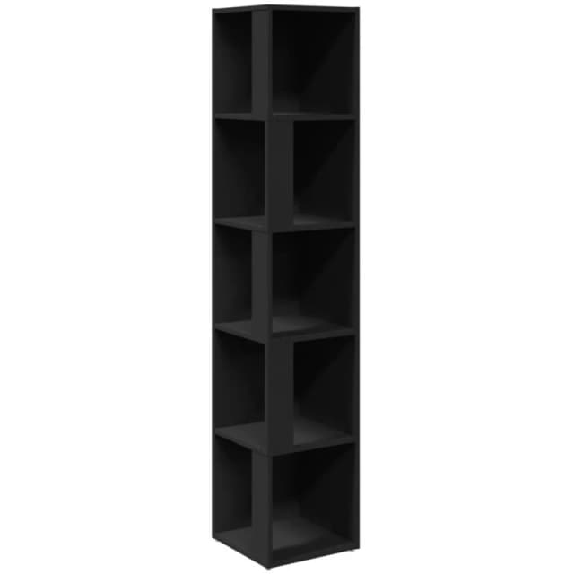 VIDAXL Corner Cabinet Black 33x33x164.5cm Engineered Wood Vidaxl 8720286650011