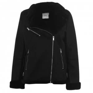 JDY Lynn Faux Sherling Jacket - Black