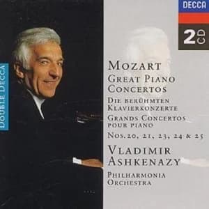 Mozart Great Piano Concertos Nos 20 21 23 24 and 25 by Wolfgang Amadeus Mozart CD Album