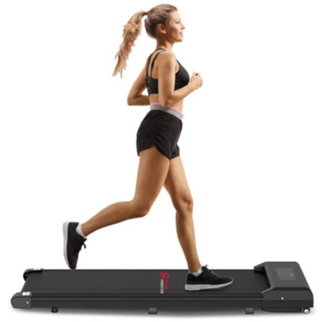 Rattantree Under Desk Treadmill with Remote Control & LCD Display Installation Free(Black) Black unisex
