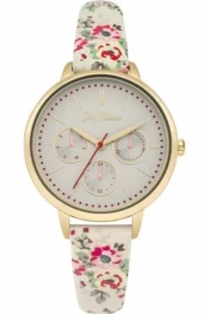 Ladies Cath Kidston Kingswood Rose Ivory Strap Multifunction Watch CKL003WG