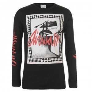 Airwalk Graphic Long Sleeve T Shirt Mens - Black