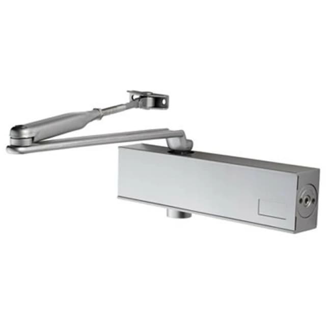 Loops Medium Frequency Overhead Door Closer Variable Power Size 2 4 Silver Metallics unisex