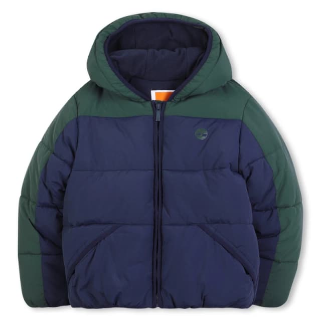 Timberland Kids Timber colour Block Medium Puffer Jacket Medium Puffer Jackets 10 Years Green 60452015195