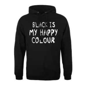 Grindstore Mens Black Is My Happy Colour Hoodie (L) (Black)