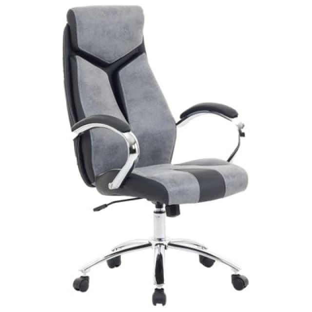 Beliani Office Chair Formula Faux Leather Grey