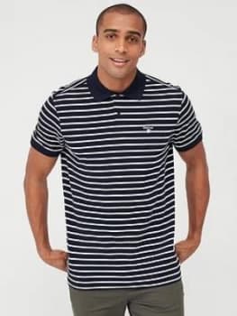 Barbour Striped Polo - Navy