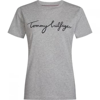 Tommy Hilfiger Tommy Heritage Graphic Tee Womens - Light Grey Htr