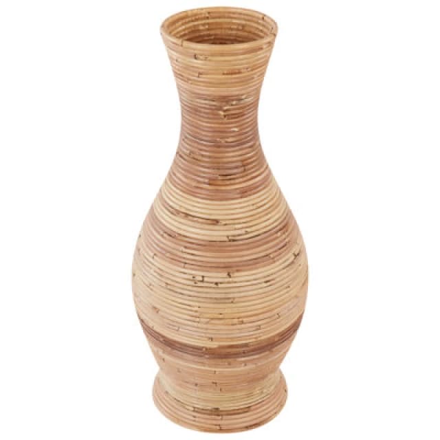 Beliani Decorative Vase Trinisa Rattan 70 Cm Natural