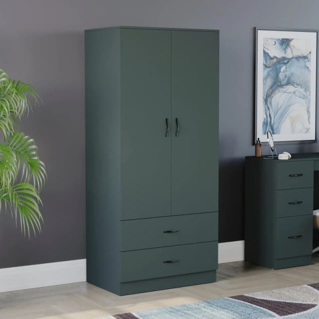 Lassic Vida Designs Riano 2 Door 2 Drawer Wardrobe Jasper Green unisex 2+2