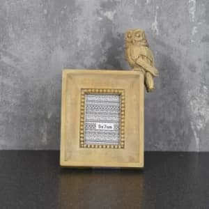 Owl Photo Frame Light Oak