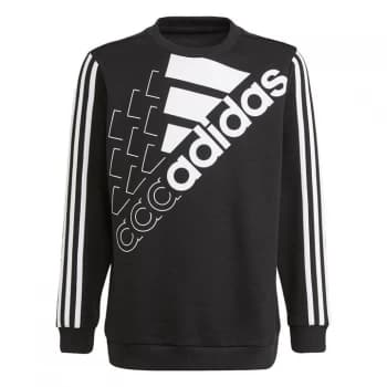 adidas Essentials Logo Sweatshirt (Gender Neutral) - Black / White