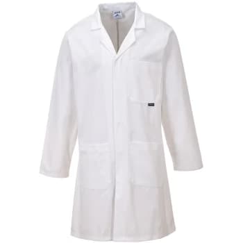 C851 - White Sz S Standard Coat Overall Lab - Portwest