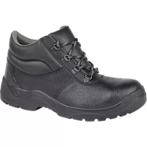 Grafters Mens Padded Collar D-Ring Chukka Safety Boots (11 UK) (Black) - Black