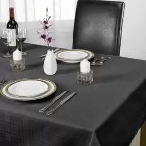 Emma Barclay Chequers Tablecloth, Black, 63" Round Diametre