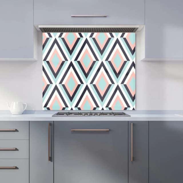 Warren Reed - Designer Coloured Abstract Pattern Kitchen Splashback in Blue Size: 900mm x 650mm Blue Unisex 900mm x 650mm