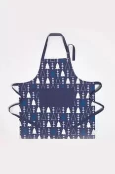 Blue Winterland Christmas Apron