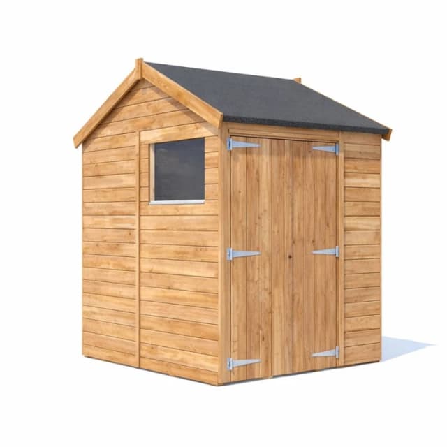 Dunster House Wooden Shed 1.8 X 2.4M (6' X 8') 12mm Walls Outdoor Garden Storage, Apex Roof With Window, Overlord Modular