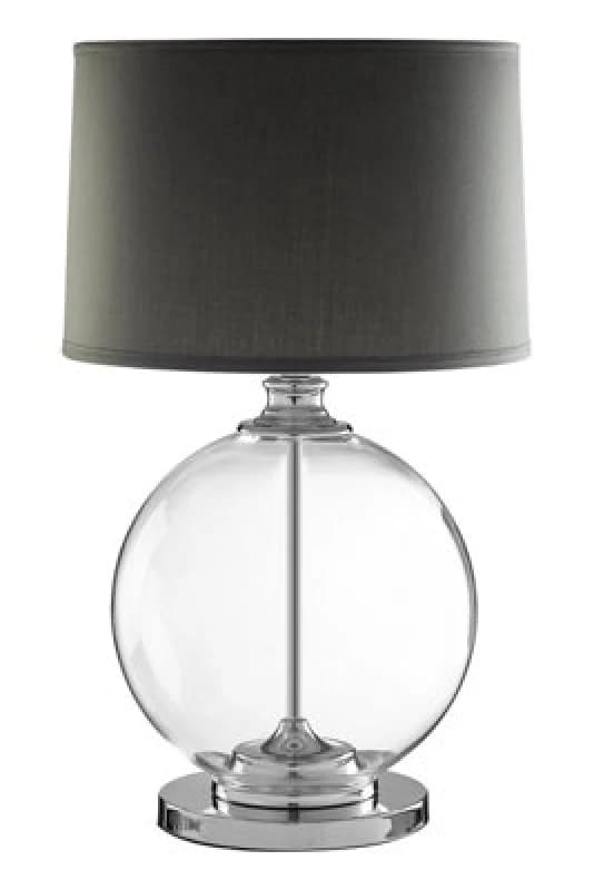 Orsina Edna Small Grey Linen Shade Table Lamp