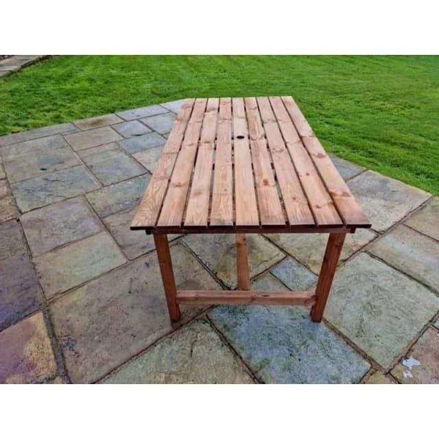 Churnet Valley Garden Furniture Ltd Valley Table - L92 x W180 x H75cm - Flat Pack - Min. Assembly Required in Brown Brown Unisex