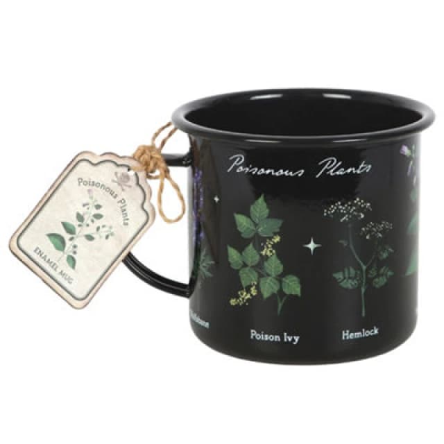 Something Different Something Different Poisonous Plants Enamel Mug in Black One Size Unisex 5063806045083