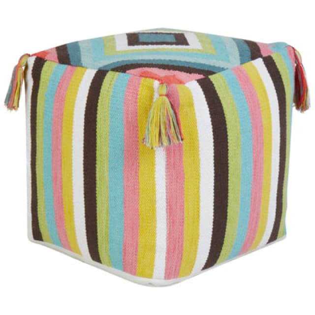 Beliani Pouffe Moneasa Cotton Multicolour
