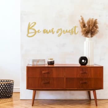 Be Our Guest - Gold Gold Decorative Metal Wall Accessory