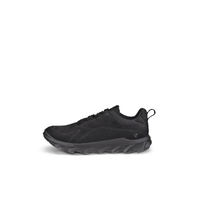 Ecco MX 820313 Leather Textile Womens Low Top Trainers - Black - Size:UK 4.5